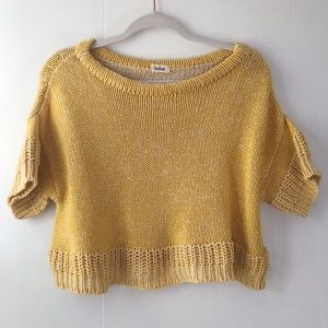 BABAA • Short Sleeve Boxy Cropped Sweater Jumper